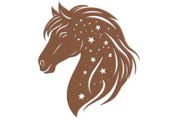 Celestial Brown Horse with Stars Embroidery Design Review