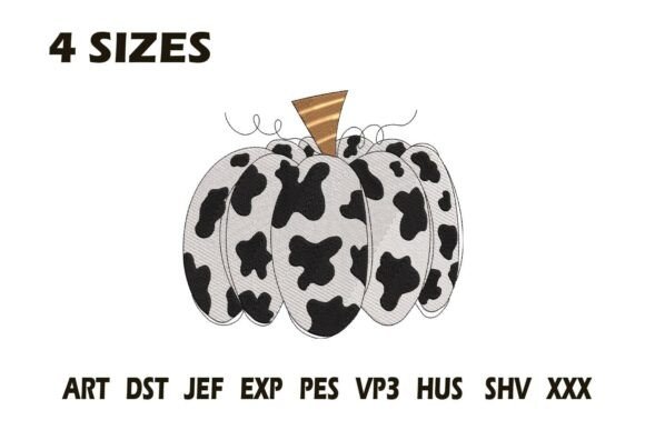 Cow Print Pumpkin Fall Embroidery Design Review