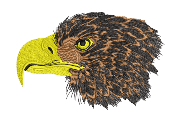 Falcon Face Embroidery Design Review for Merch