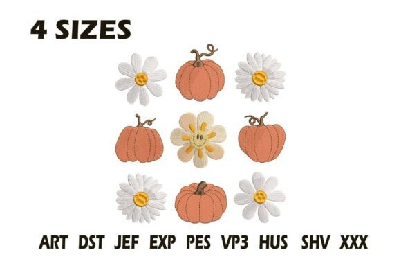 Pumpkin Daisy Fall Embroidery Design Review