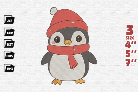 Review: Adorable Christmas Penguin Embroidery Design