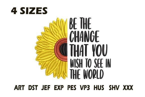 Review: Be the Change Sunflower Embroidery Design