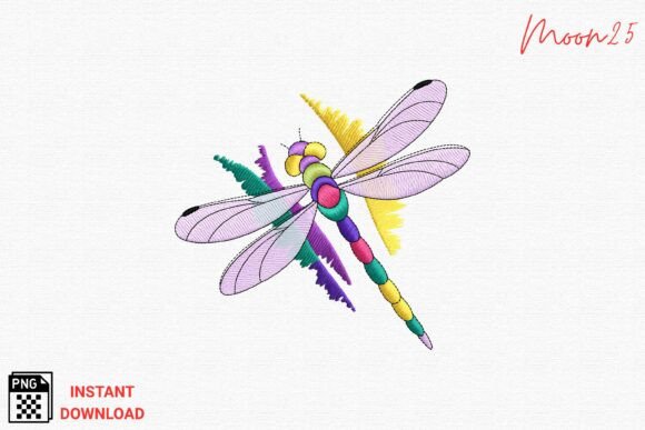 Review: Colorful Dragonfly Embroidery PNG for Gifts