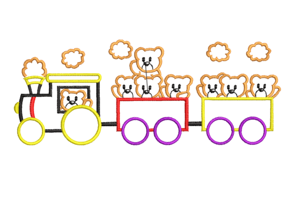 Review: Teddy Bear Train Embroidery Design for Real Projects