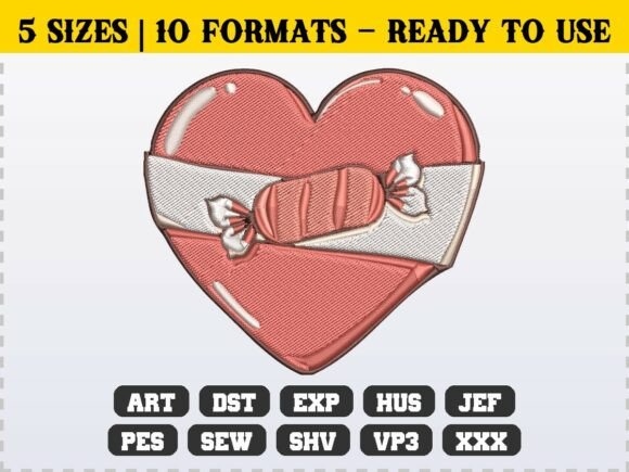 Review: Valentine Candy Heart Embroidery Design