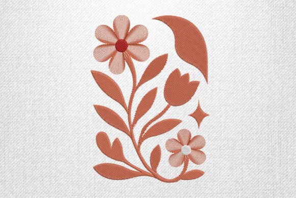 Reviewing Floral Moon Botanical Embroidery Design