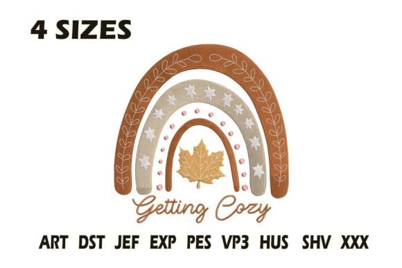 Reviewing Getting Cozy Fall Rainbow Embroidery