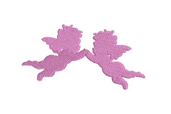 Reviewing Symmetrical Pink Cupids Embroidery Design