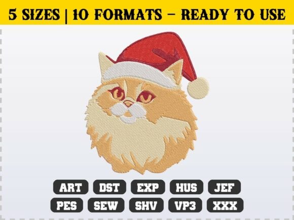 Reviewing the Fluffy Persian Cat Christmas Embroidery