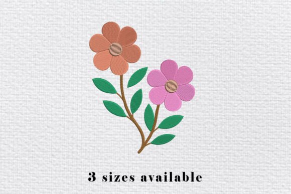 Reviewing Two Flowers Embroidery Design for Commercial Use
